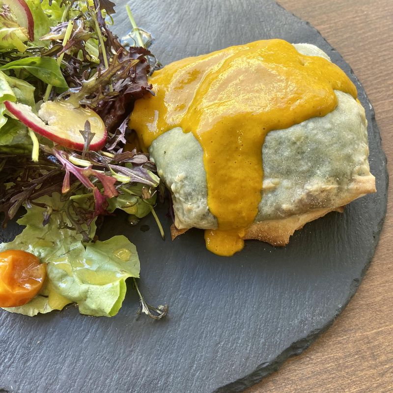 Strudel de camarones y espinacas